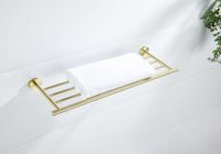 ОБЕРОН полка для полотенец, шлиф. золото арт-AQ4222BG — фото 5, Полки для полотенец