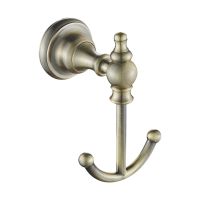 Товар: Крючок для ванной комнаты двойной Rose RG1121Q, бронза - фото 1 Крючок для ванной комнаты двойной Rose RG1121Q, бронза — фото 1, Крючки для полотенец