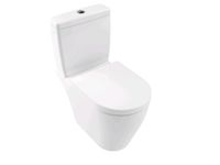 Унитаз, Villeroy&Boch, Avento, тип установки-напольный, ширина, мм-370, глубина, мм-640, высота, мм-400, форма чаши-овальная, выпуск-горизонтальный, грязеотталкивающее покрытие-CeramicPlus, крепёж-есть, цвет-альпийский белый, с системой экономии воды AQUAREDUCT®: объем воды для смыва 3 / 4,5 литр арт-5644R0R1 — фото 1, Напольные унитазы