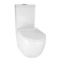 Унитаз-компакт Azario CORSA 630x380x830 напольный, смыв "ТОРНАДО", безободковый с бачком и сиденьем микролифт (AZ-2062Т) арт-AZ-2062T — фото 1, Напольные унитазы