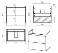 Тумба под раковину арт-П-Атл-01070-011П2Я — фото 5, Тумбы под раковину