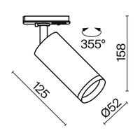 Трековый светильник Technical TR021-1-12W3K-W-D-W — фото 3, Трековые светильники