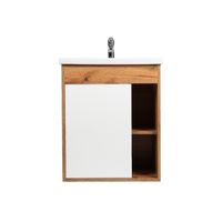 Тумба под раковину VIANT БОСТОН 50 подвесная дуб вотан/белый арт-VBOS50CO-T1STP — фото 2, Тумбы под раковину