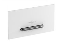 Клавиша смыва, Villeroy&Boch, ViConnect, для бачков скрытого монтажа, ширина, мм-253, глубина, мм-20, высота, мм-145, тип смыва-двойной, тип управления-механический, материал-пластик, цвет-белый, включая навесную рамку и крепежный болт, клавиши в цвете хром, управление спереди арт-92216168 — фото 1, Кнопки смыва