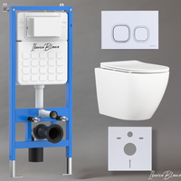 Комплект 3в1 IBERICA BLANCA инсталляция SILENCIO, унитаз BILBAO ALTO белый, кнопка смыва ESTI-Q белый глянцевый (IB001.BLA.234.831) — фото 1, Комплекты унитаз + инсталляция