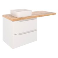 Тумба подвесная NORDIC 60 /правая/со столешницей из массива 122 см под накладную раковину /AQUA DE MARCO 5060CNOR122/H/R — фото 3, Тумбы под раковину