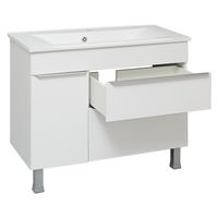 Тумба напольная AXIOMA 100 /1дв+2ящ/ AQUA DE MARCO 2100WGAXI/F — фото 4, Тумбы под раковину