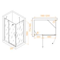 Душевой уголок RGW LE-044 (LE-004+Z-14) 1200x800 06124428-11 — фото 1, Душевые уголки