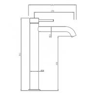 Смеситель ABBER Wasser Kreis 316 AF8111BGG-L для накладной раковины, оружейная сталь брашированная — фото 3, Смесители для раковины