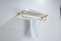 Товар: AQ4115BG ЕВРОПА полка для полотенец, шлиф. золото - фото 4 AQ4115BG ЕВРОПА полка для полотенец, шлиф. золото — фото 4, Полки для полотенец