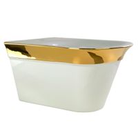 MONACO Биде подвесное, белая керамика, декор золото 32070 — фото 4, Биде подвесные