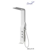 Панель SELLA W душевая из нержавеющей стали Cerutti SPA CT8988, цвет белый — фото 2, Душевые панели