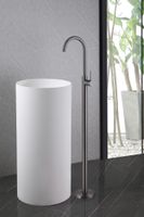 Смеситель ABBER Wasser Kreis AF8141NG напольный для раковины, никель — фото 2, Смесители напольные