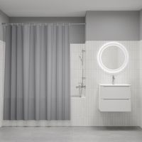 Штора для ванной, 200x240 см, Полиэстер, светло-серый, IDDIS, арт-BL07P24i11 — фото 1, Шторы для ванной