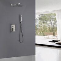 Душевая система ABBER Daheim AF8219SP скрытого монтажа без излива, сатин — фото 2, Встраиваемые душевые комплекты