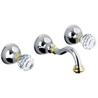 Смеситель для раковины Webert Karenina , хром/золото арт-KA750404017 — фото 1, Смесители для раковины