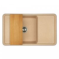 Мойка для кухни Беллис 87 870x510x250 мм, прямоуг., песочный 1A724832BS220 — фото 3, Кухонные мойки