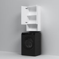 X-Joy, Шкаф навесной с дверками и открытой полкой, 50 см, белый глянец арт-M85CHX05021WG — фото 5, Шкафы для ванной