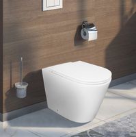 Унитаз приставной Azario Teramo 580х360х430 безободковый, быстросъемное сиденье с микролифтом арт-AZ-1003DNR — фото 9, Приставные унитазы