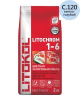 Затирочная смесь Litokol LITOCHROM 1-6 С.120 св.голубая (2 кг) 93560003 — фото 1, Затирка для плитки