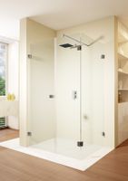 SCANDIC NXT X204 870x870x2000 L Черный душевое ограждение, хром RIHO G001079121 — фото 1, Квадратные душевые уголки