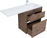 Товар: Тумба с раковиной Aquanet Токио 130 R напольная 2 ящика, цв. дуб веллингтон 00335590 - фото 5 Тумба с раковиной Aquanet Токио 130 R напольная 2 ящика, цв. дуб веллингтон 00335590 — фото 5, Тумбы с раковиной
