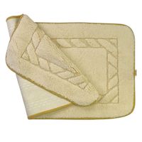 Товар: Коврик д/ванной комнаты 60х120 см., вышивка логотип КОРОНА, кремовый, окантовка золото арт-31917 - фото 4 Коврик д/ванной комнаты 60х120 см., вышивка логотип КОРОНА, кремовый, окантовка золото арт-31917 — фото 4, Коврики для ванной комнаты