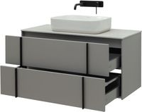 Тумба под раковину Allen Brau Reality 100 1.32007.PGM платина матовый — фото 2, Тумбы под раковину