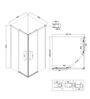 Товар: Душевое ограждение Niagara Nova NG-6629-34 (90х90х195) квадрат,хром,двери раздвижные,стекло прозрачное,1 место - фото 13 Душевое ограждение Niagara Nova NG-6629-34 (90х90х195) квадрат,хром,двери раздвижные,стекло прозрачное,1 место — фото 13, Квадратные душевые уголки