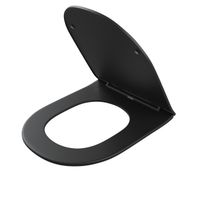 Сиденье для унитаза Grossman 4455BMS (тонкое, с крепежом) черное матовое,1 место 49GR55BMS — фото 1, Сиденья для унитаза