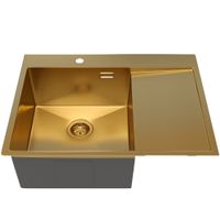 Товар: Кухонная мойка Reflexion Iseo RX2250GD брашированное золото - фото 342 Кухонная мойка Reflexion Iseo RX2250GD брашированное золото — фото 342, Кухонные мойки