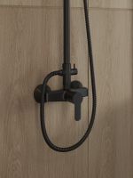 OneLife душевая система с смесителем для душа, черный арт-P01-912b — фото 6, Душевые стойки