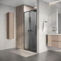 Дверь в нишу Niagara Nova (100х195) графит,раздвижная влево,стекло шиншилла,1 место арт-NG-34-L10CHGR — фото 5, Раздвижные душевые двери