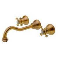 PRESTIGE См-ль д/раковины скрытого монтажа настенный, донный клапан "click-clack", бронза 31621 — фото 2, Смесители для раковины