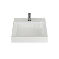 Раковина над стиральной машиной CERAMICANOVA Quattro 600x600x123 мм, с кронштейнами, белый, арт. CN0101 — фото 1, Раковины на стиральную машину