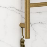 Полотенцесушитель электрический Сунержа Галант 3.1 800х400 МЭМ левый Состаренная латунь 051-6000-8040 — фото 2, Электрические полотенцесушители