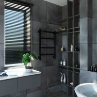 Полотенцесушитель электрический Grota Tela 530х800 черный Tela 530х800 RAL9005 EL — фото 2, Электрические полотенцесушители