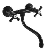 MORAVA - смеситель кухонный настенный, ЧЕРНЫЙ МАТОВЫЙ арт-MK301.5/21CMAT — фото 1, Смесители для кухни