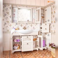 Комплект мебели для ванной Бриклаер , бежевый арт-КАНТРИ 120K — фото 7, Комплекты мебели для ванной