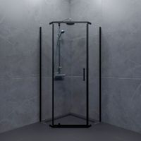 ДШ "Дека-Блэк", 90х90, пятиуг., (2 места) арт-Щ0000059783 — фото 6, Душевые уголки трапеция