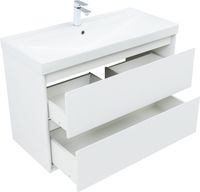 Товар: Тумба с раковиной Aquanet Милан 100 цв. белый глянец 00340155 - фото 11 Тумба с раковиной Aquanet Милан 100 цв. белый глянец 00340155 — фото 11, Тумбы с раковиной