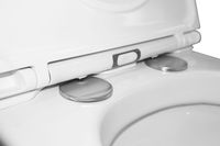 Унитаз импульсный Azario 360х570х375 подвесной, полукруглый, быстросъемное сиденье микролифт, монтажная рама в комплекте арт-AZ-102C — фото 5, Подвесные унитазы