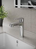 OneLife смеситель для раковины однорычажный полимерный, хром арт-P07-021cr — фото 2, Смесители для раковины