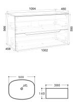 Товар: Orange Line Li-100TuwMDF+B08-500W тумба с раковиной подвесная 100 см, белый Li-100TuwMDF+B08-500W - фото 2 Orange Line Li-100TuwMDF+B08-500W тумба с раковиной подвесная 100 см, белый Li-100TuwMDF+B08-500W — фото 2, Тумбы с раковиной
