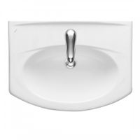 Умывальник мебельный "Новая грань" 62 см. с отв., с переливом (хром. кольцо) 1 сорт SANTERI 131207S0011B0 — фото 1, Раковины встраиваемые сверху