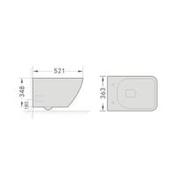 Унитаз подвесной Grossman Thin Rim GR-5603S (520х365х345) тонкий ободок,белый с тонкой крышкой,микролифт,1 место — фото 11, Подвесные унитазы