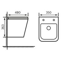 Товар: Унитаз подвесной Azario Hugo 350х480х363, безободковый, с быстросъемным сиденьем микролифт арт-AZ-3103 - фото 14 Унитаз подвесной Azario Hugo 350х480х363, безободковый, с быстросъемным сиденьем микролифт арт-AZ-3103 — фото 14, Подвесные унитазы