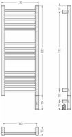 Полотенцесушитель электрический Сунержа Богема 3.1 прямая 800х300 МЭМ правый Без покрытия 00-6005-8030 — фото 3, Электрические полотенцесушители