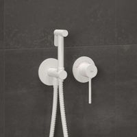 Смеситель встроенный с гигиеническим душем с защитой от ожогов Timo Saona белый матовый арт-2339/16SM — фото 2, Гигиенические души