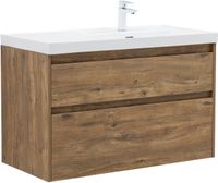 Тумба с раковиной Aquanet Nova Lite 2.0 100 R 2 ящ. цв. дуб рустикальный арт-00365913 — фото 8, Тумбы с раковиной